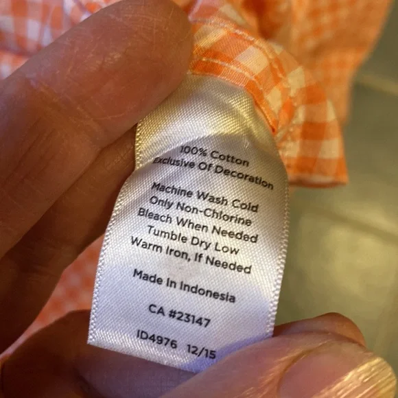 Talbots Pink Gingham Blouse - Picture 6 of 7